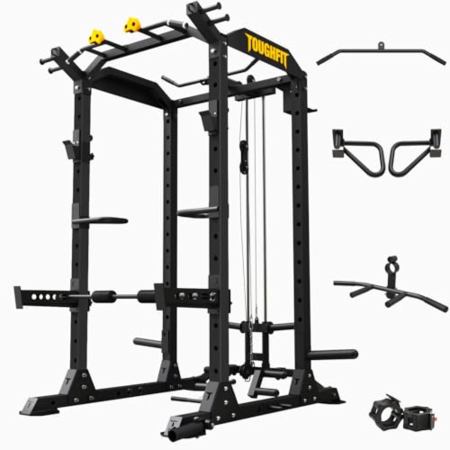 Home Gym Weights - 2024 Upgraded T2 Power Cage Multi-Function