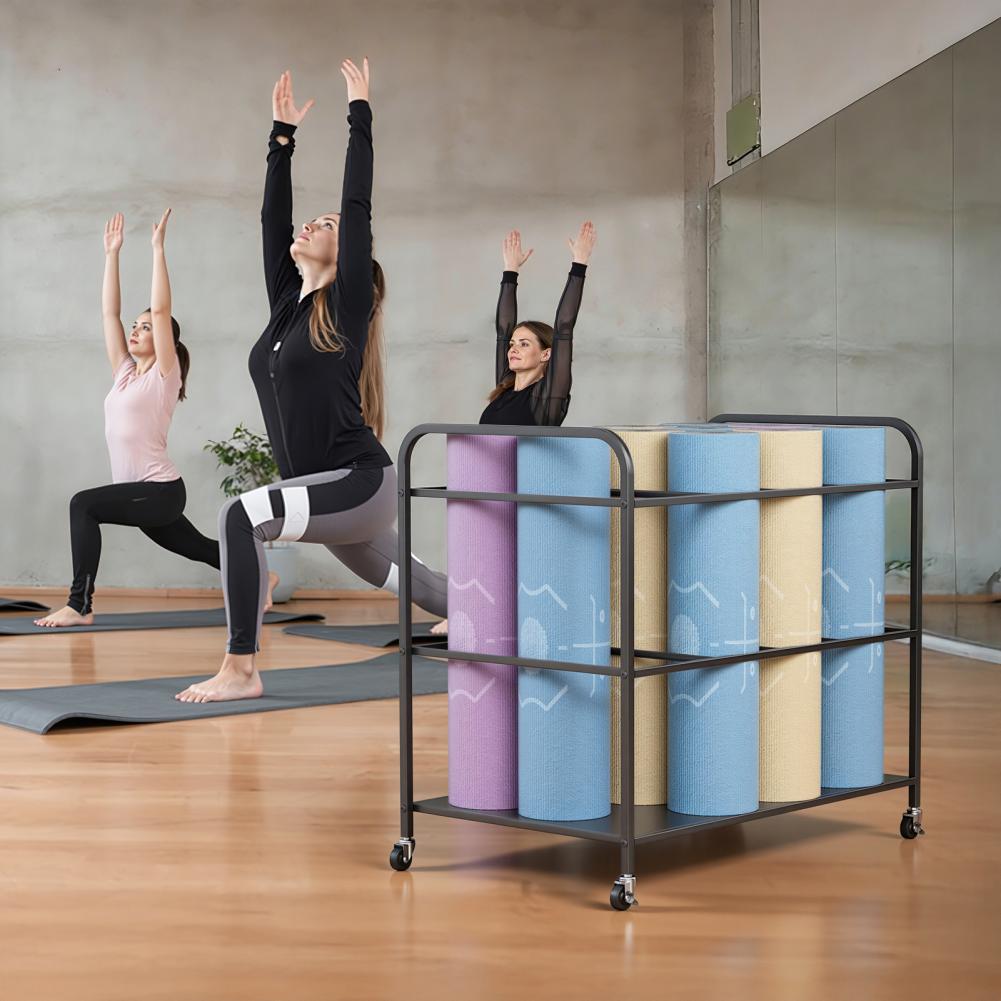Home Gym Yoga Mat Storage - Home Gym Workout Equipment Storage Cart,Yoga