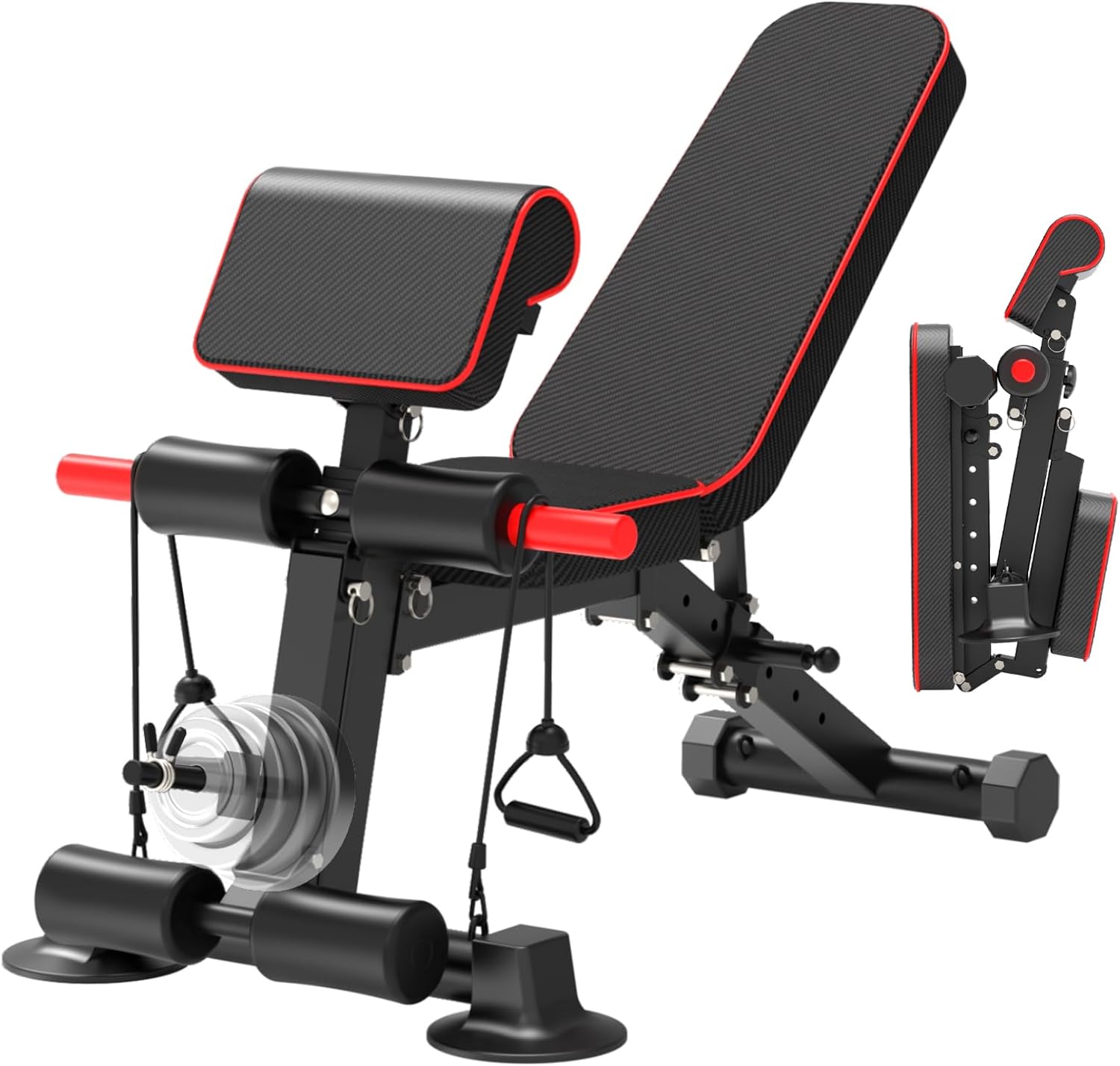 Home Gym Weights - Adjustable Weight Bench 1050lbs Foldable with