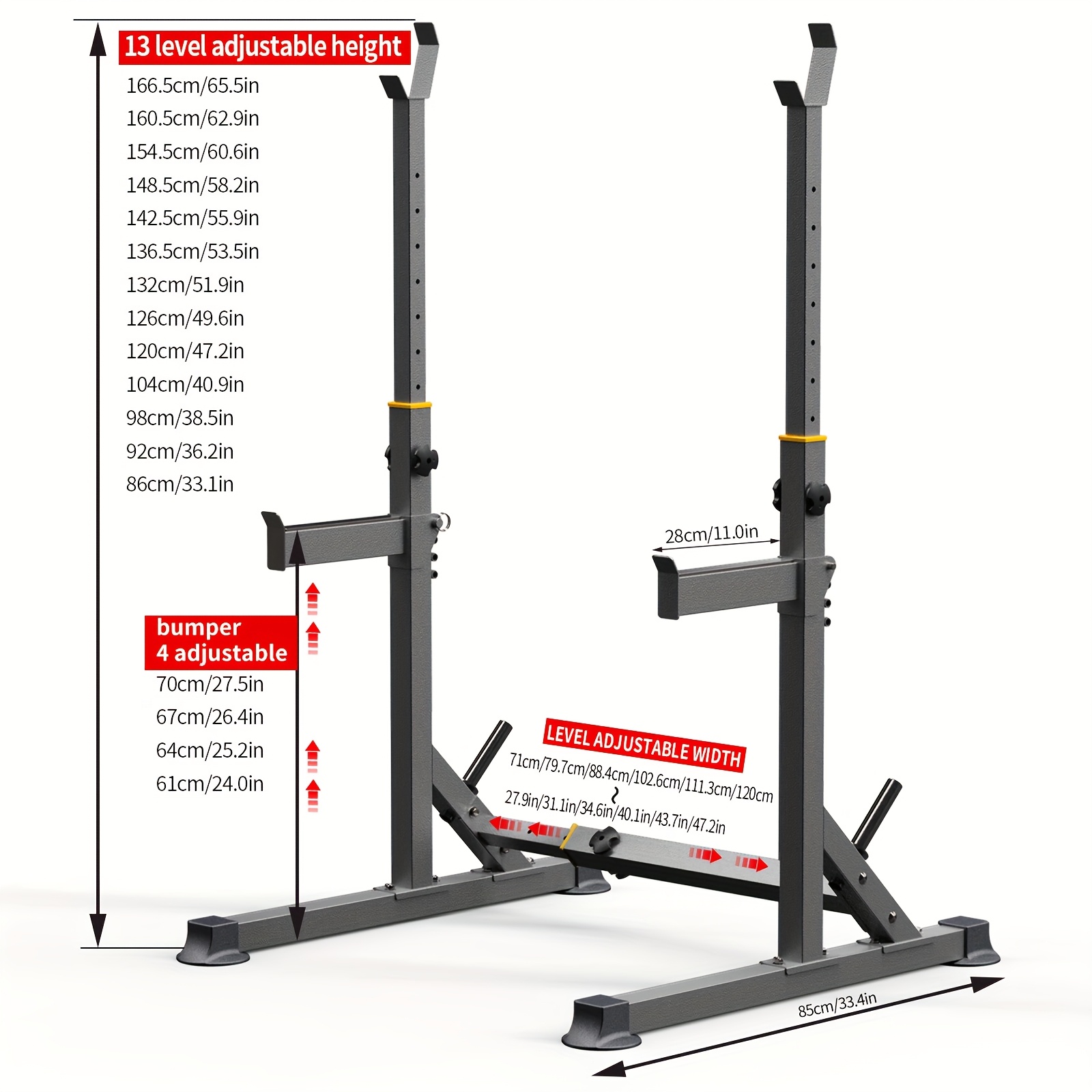 Home Gym Weights - 1 Squat Stand With Barbell Weight