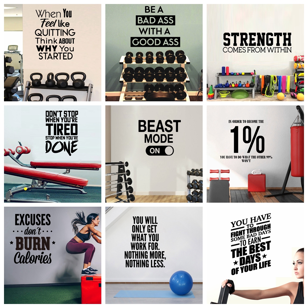 Home Gym Aesthetic - Drop Shipping GYM Wall Art Decal