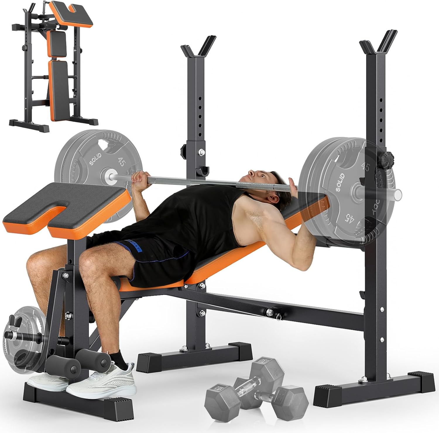 6-in-1 Space Saving Weight Ben - Home Gym Weights บทวิจารณ์และราคา