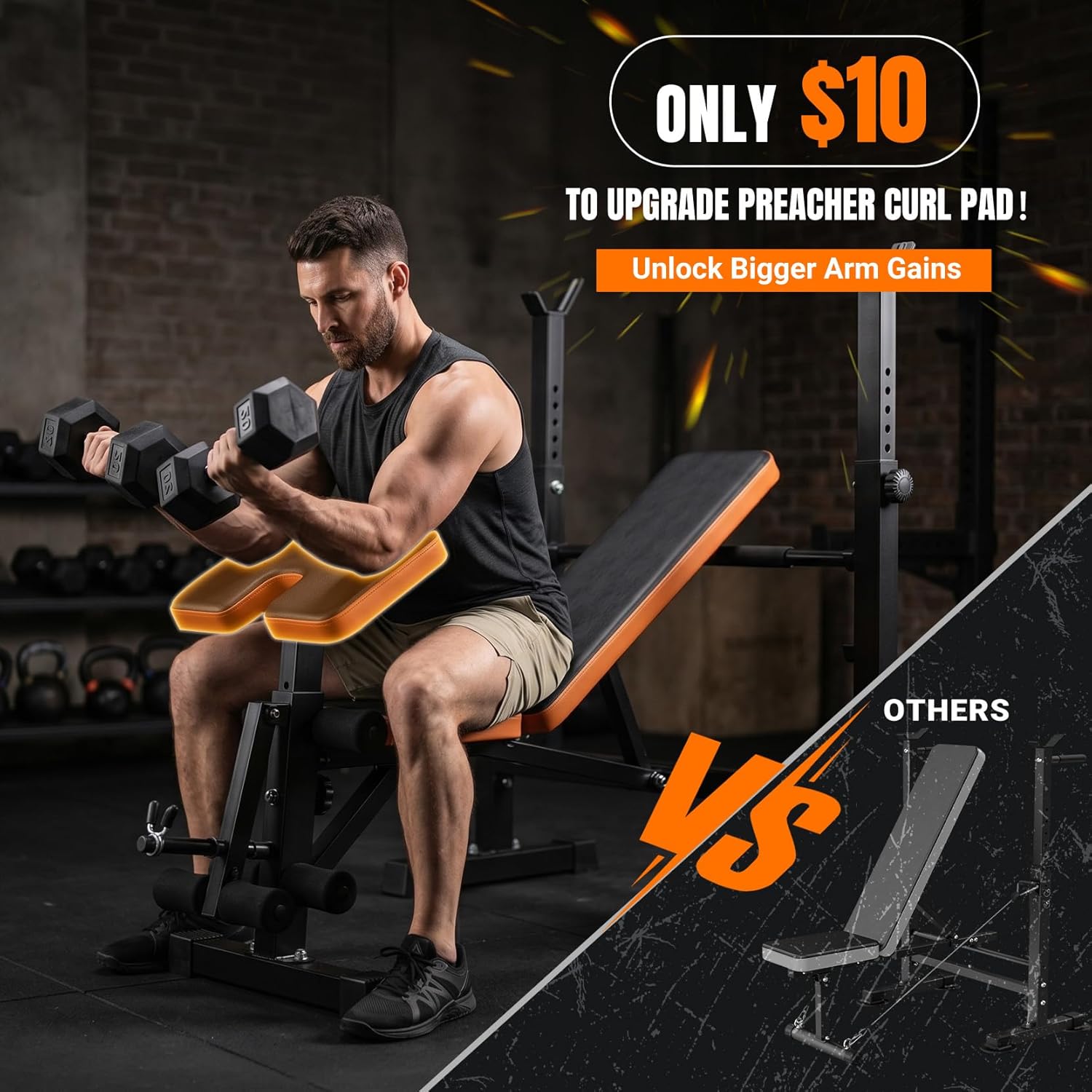 6-in-1 Space Saving Weight Ben - Home Gym Weights บทวิจารณ์และราคา