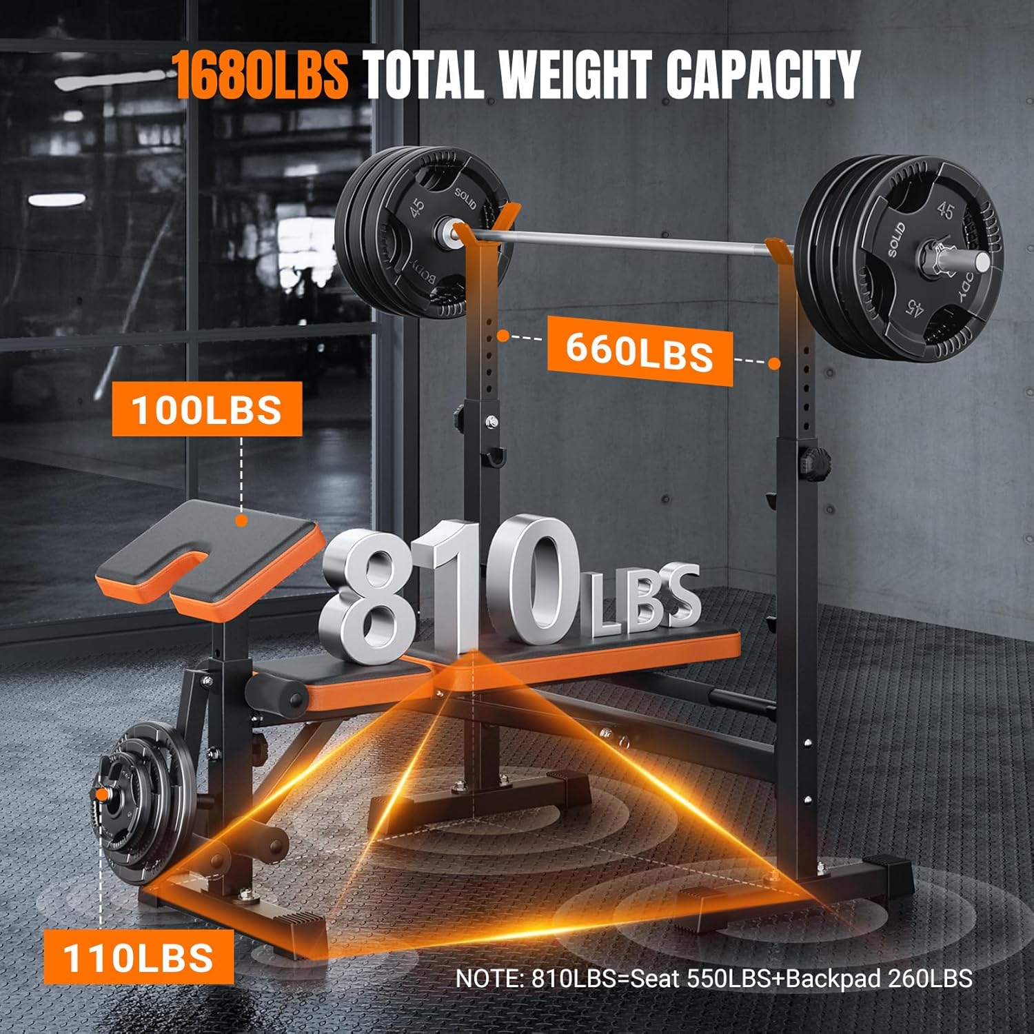 6-in-1 Space Saving Weight Ben - Home Gym Weights บทวิจารณ์และราคา