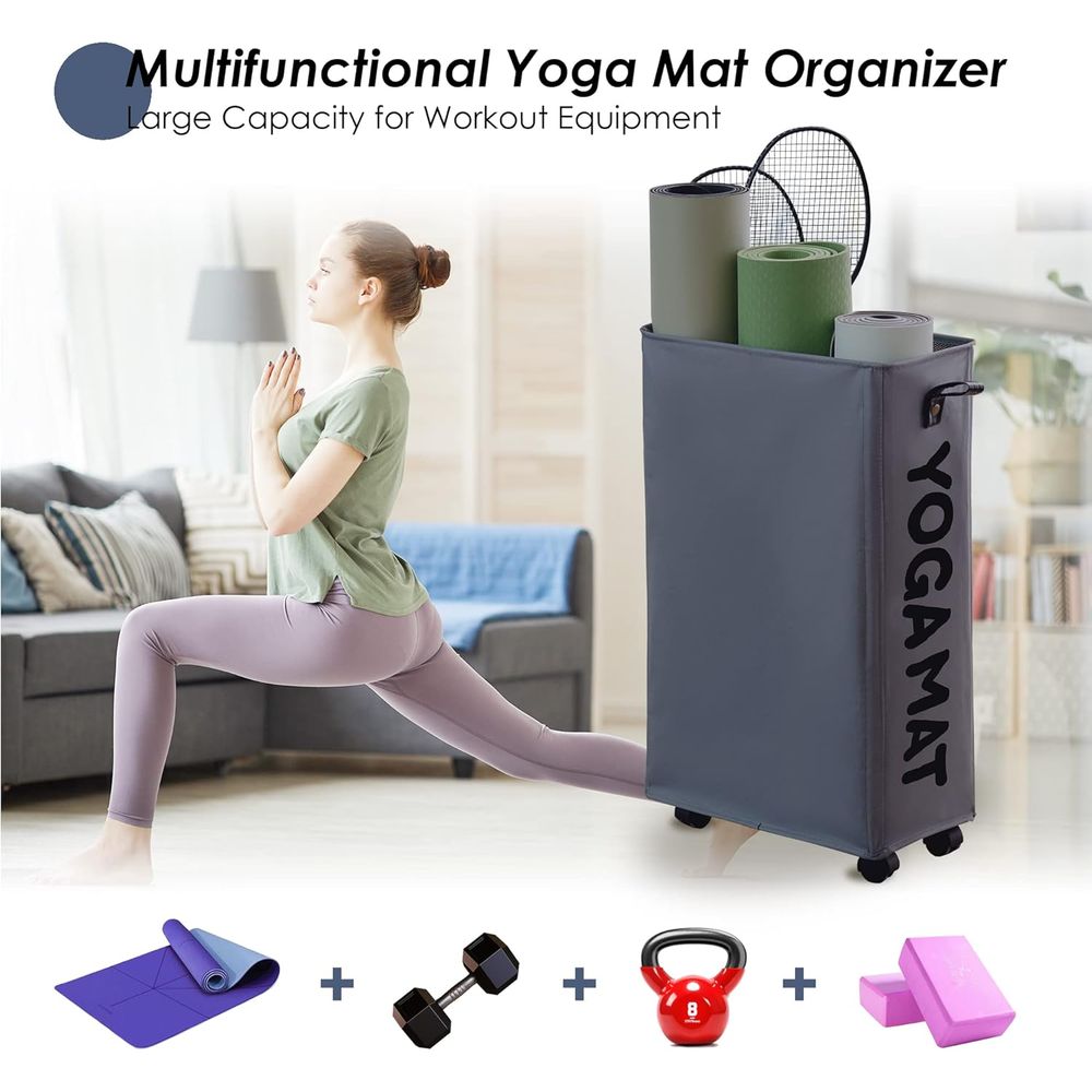Portable Yoga Mat Storage Rack - Home Gym Yoga Mat Storage บทวิจารณ์และราคา