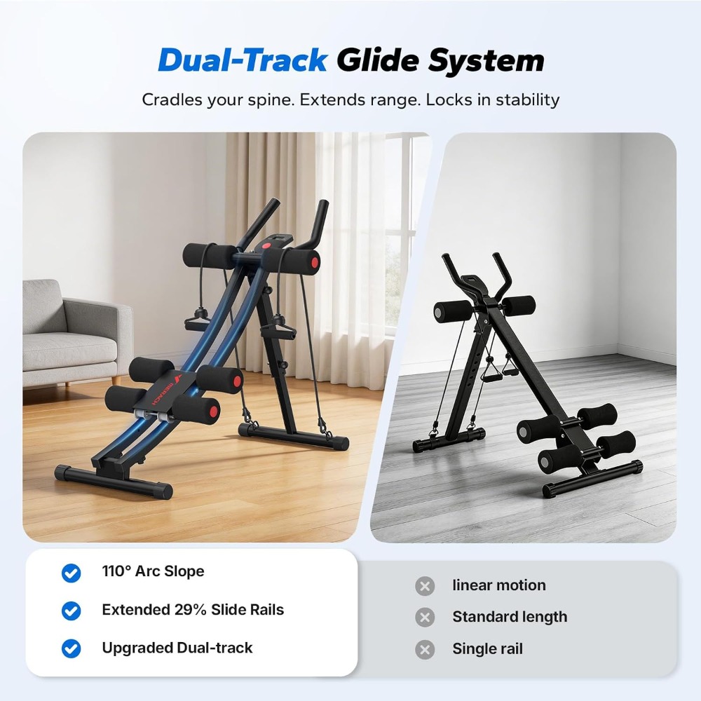 Adjustable Dual Track Ab Train - Home Gym Machine บทวิจารณ์และราคา