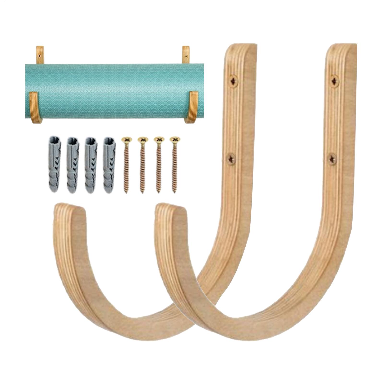 Wooden Yoga Mat Holder Wall Mo - Home Gym Yoga Mat Storage บทวิจารณ์และราคา