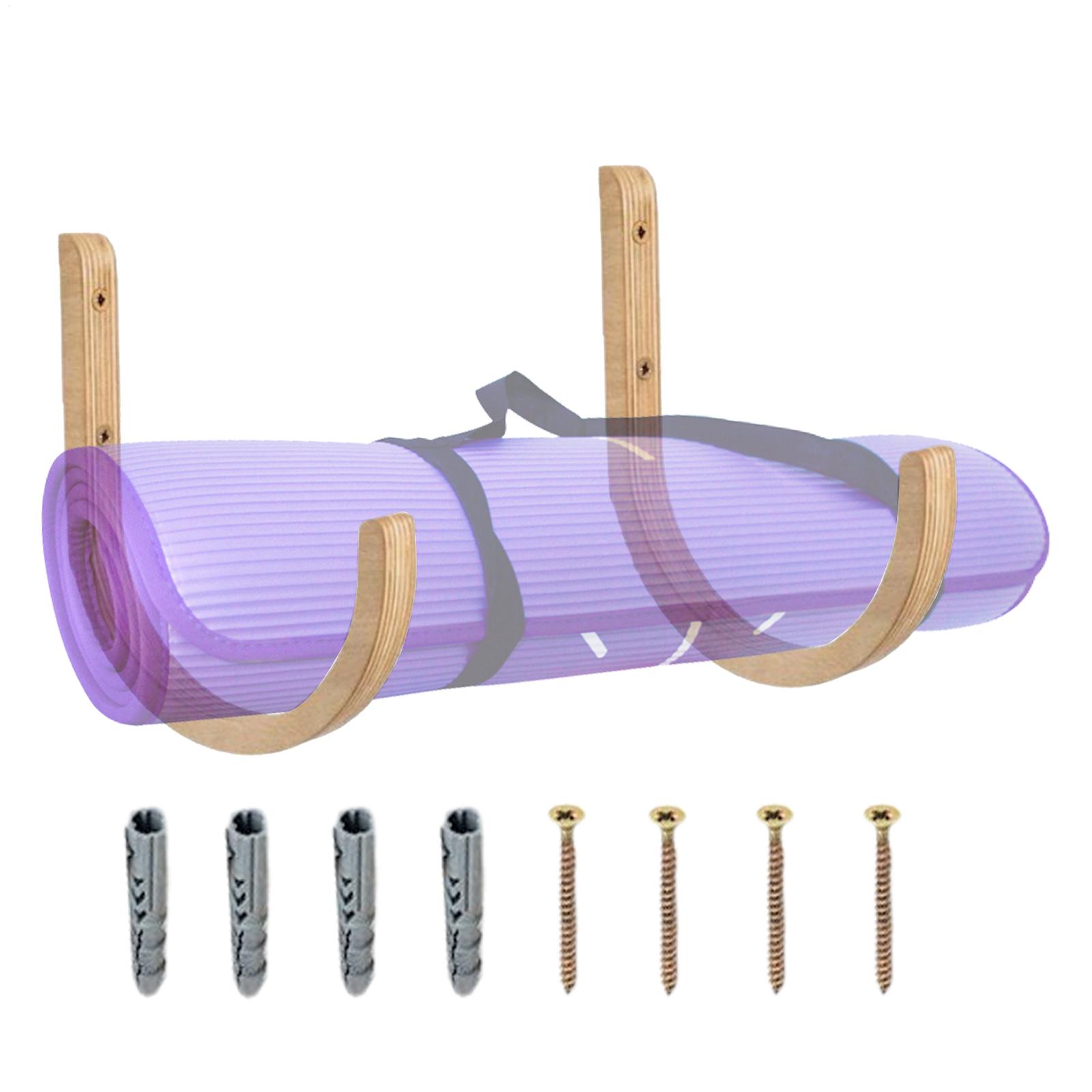 Wooden Yoga Mat Holder Wall Mo - Home Gym Yoga Mat Storage บทวิจารณ์และราคา