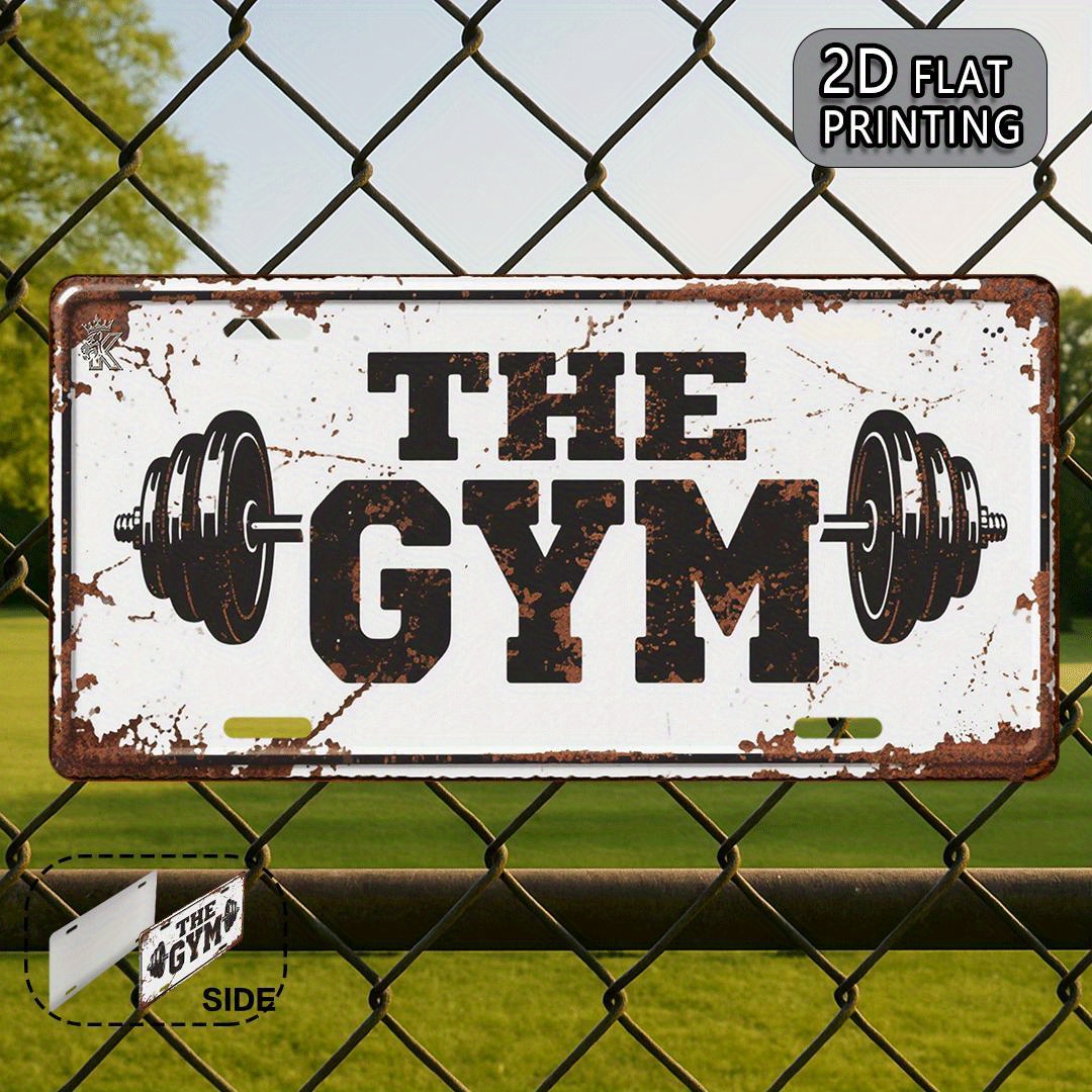 2D Flat, 1pc Vintage Gym Metal - Home Gym Aesthetic บทวิจารณ์และราคา