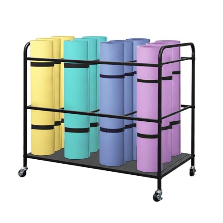 Yoga Mat Rack Storage Basket w - Home Gym Yoga Mat Storage บทวิจารณ์และราคา