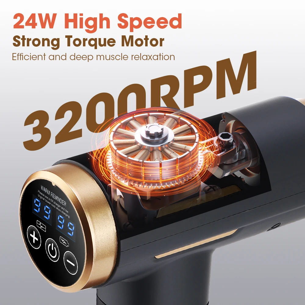 Electric Fascia Gun 24W 99 Gea - Home Gym Electric Machine บทวิจารณ์และราคา