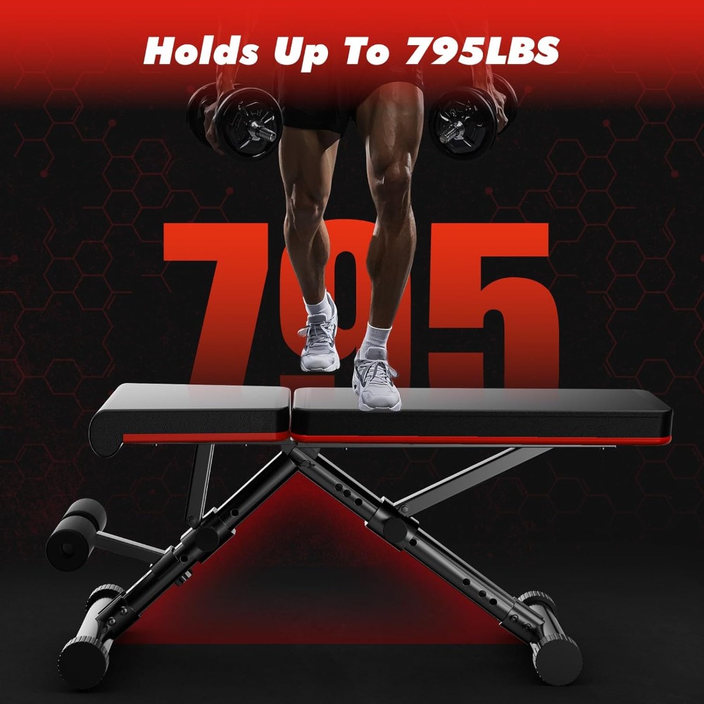 Adjustable Weight Bench for Ho - Home Gym Weights บทวิจารณ์และราคา
