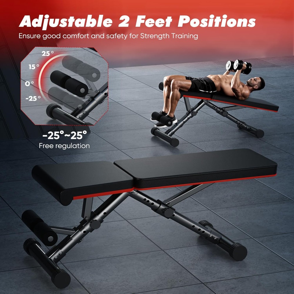 Adjustable Weight Bench for Ho - Home Gym Weights บทวิจารณ์และราคา