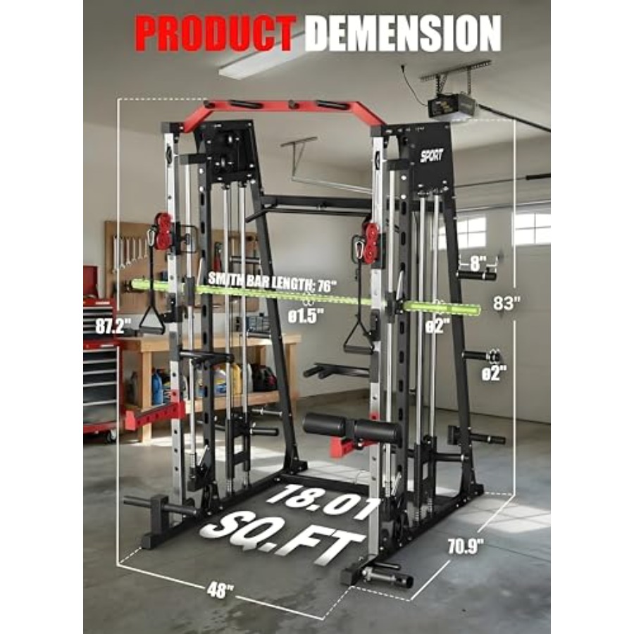 Smith Machine Home Gym All in  - Home Gym Machine บทวิจารณ์และราคา