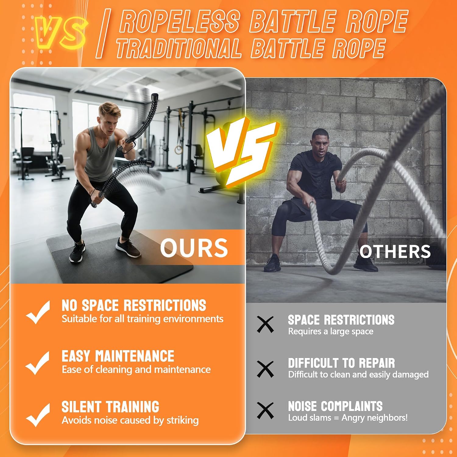 Cordless Battle Ropes for Home - Home Gym Tutorial บทวิจารณ์และราคา