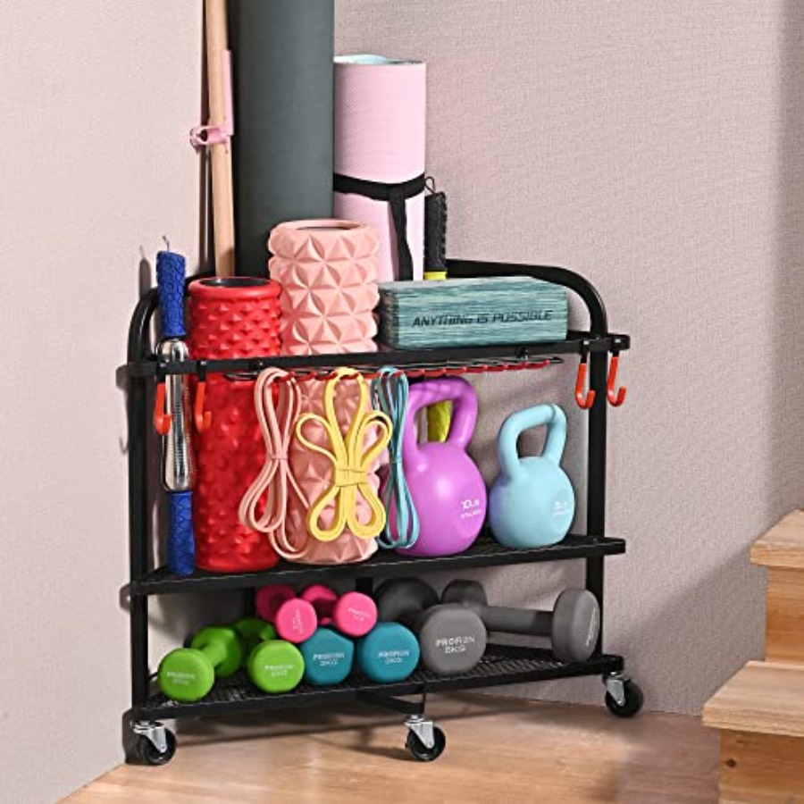 Weight Rack for Dumbbells Home - Home Gym Yoga Mat Storage บทวิจารณ์และราคา