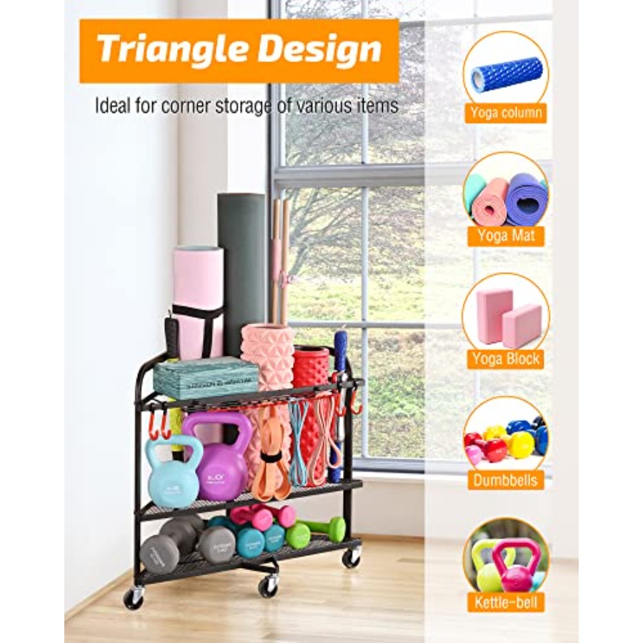 Weight Rack for Dumbbells Home - Home Gym Yoga Mat Storage บทวิจารณ์และราคา