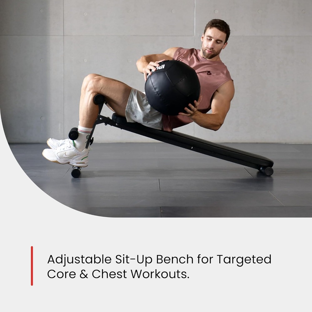 Adjustable Sit Up Bench & Decl - Home Gym Weights บทวิจารณ์และราคา