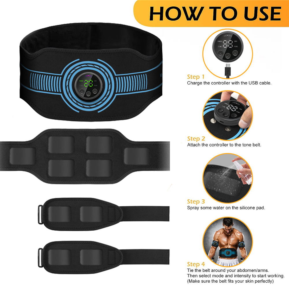 USB Rechargeable Abdominal Mus - Home Gym Electric Machine บทวิจารณ์และราคา
