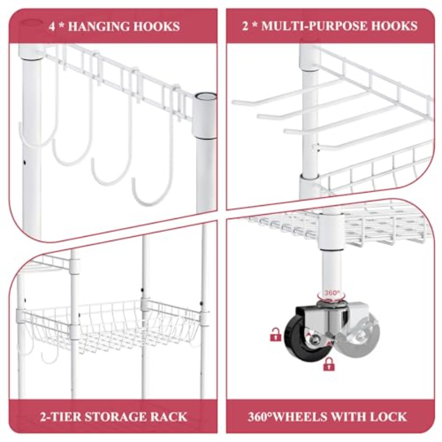 Home Gym Storage Rack with Whe - Home Gym Yoga Mat Storage บทวิจารณ์และราคา