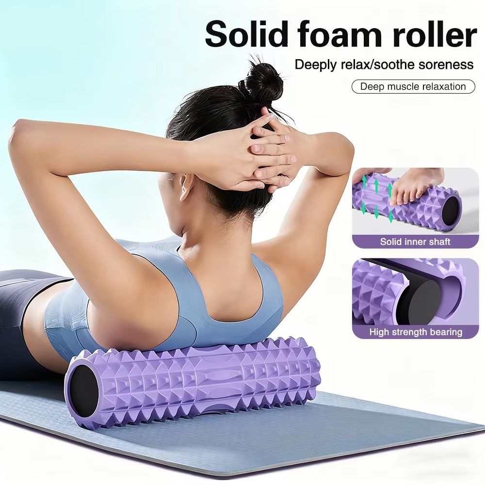 EVA Foam Fitness Back Roll Tri - Foam Roller High Density บทวิจารณ์และราคา
