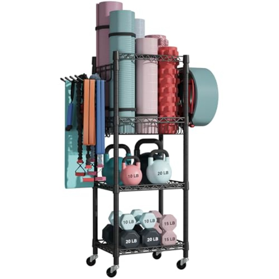 Home Gym Storage 3 Tiers Worko - Home Gym Yoga Mat Storage บทวิจารณ์และราคา