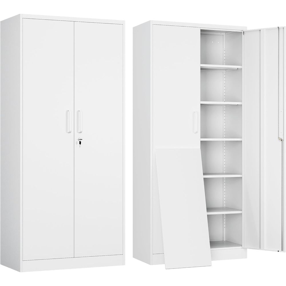 71 White Steel Lockable Garage - Home Gym Tools บทวิจารณ์และราคา