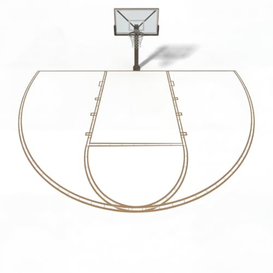 Basketball Court Stencil Kit M - Home Gym And Basketball Court บทวิจารณ์และราคา
