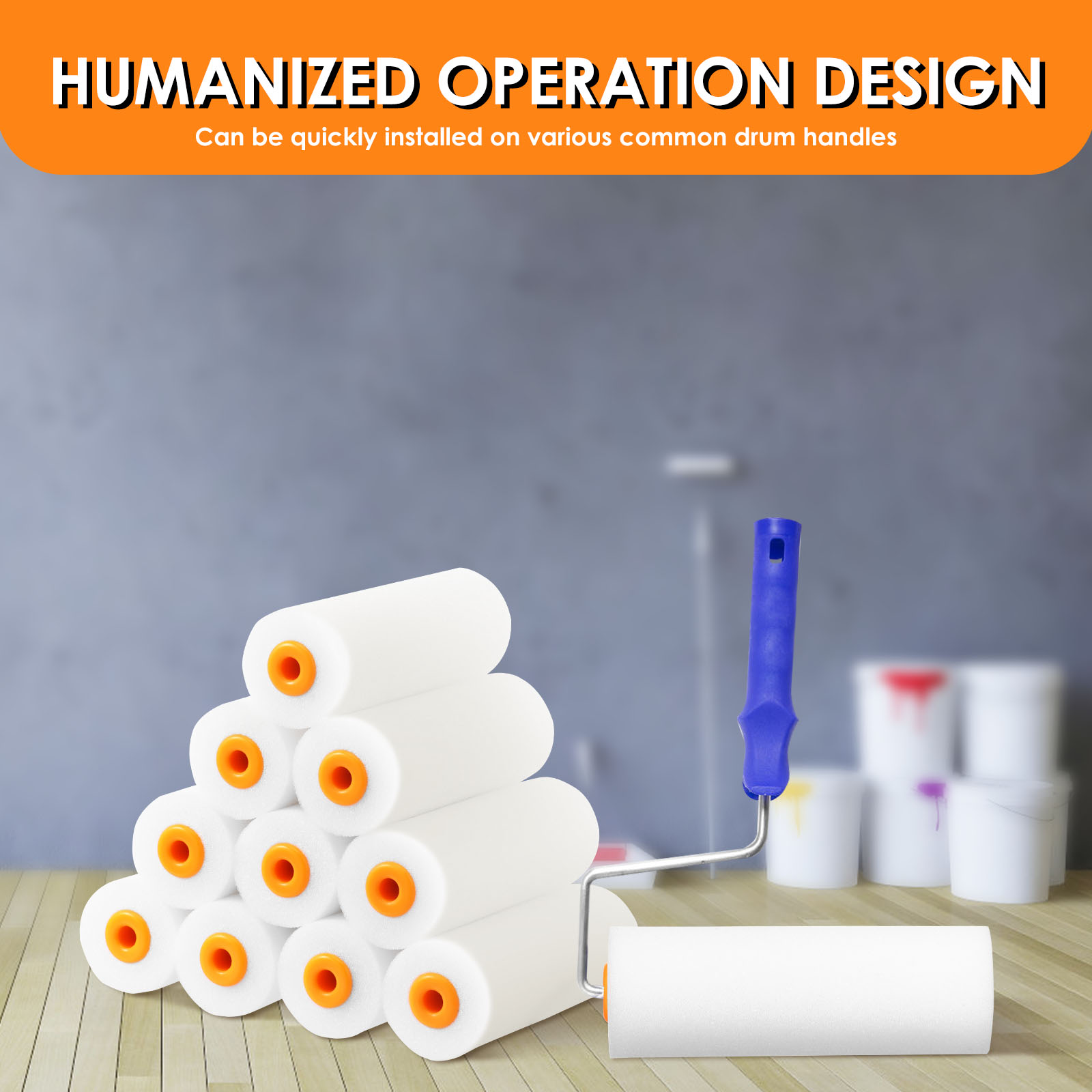 30Pcs Foam Cupboard Paint Roll - Foam Roller High Density บทวิจารณ์และราคา