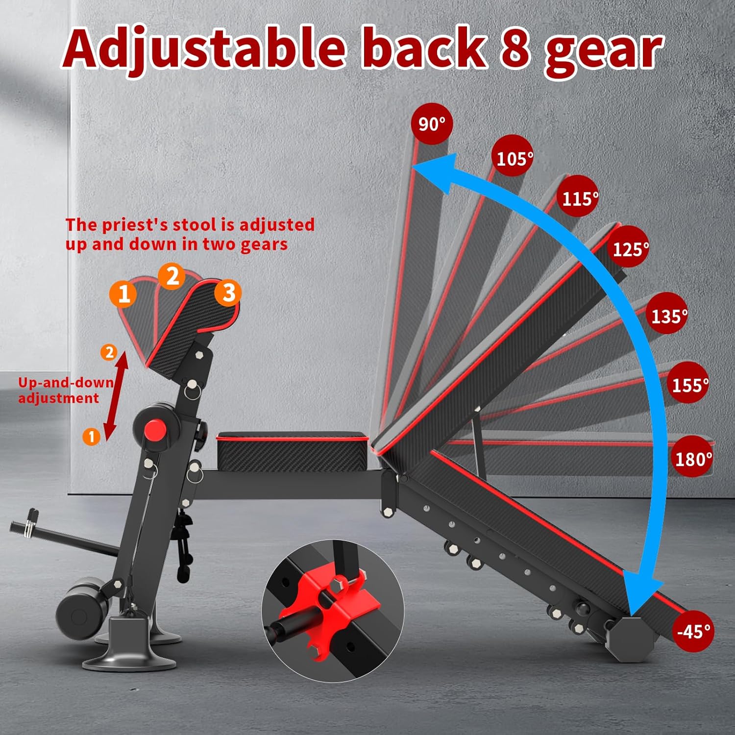 Adjustable Weight Bench 1050lb - Home Gym Weights บทวิจารณ์และราคา