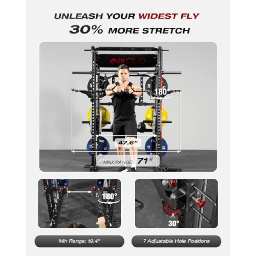 Home gym Smith machine: steel, - Home Gym Machine บทวิจารณ์และราคา