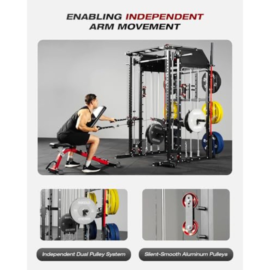 Home gym Smith machine: steel, - Home Gym Machine บทวิจารณ์และราคา