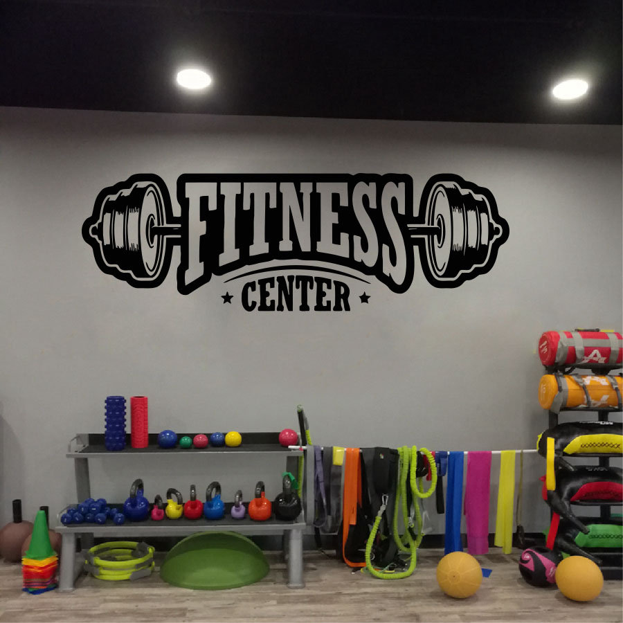 Gym vinyl decor wall decal fit - Home Gym Aesthetic บทวิจารณ์และราคา