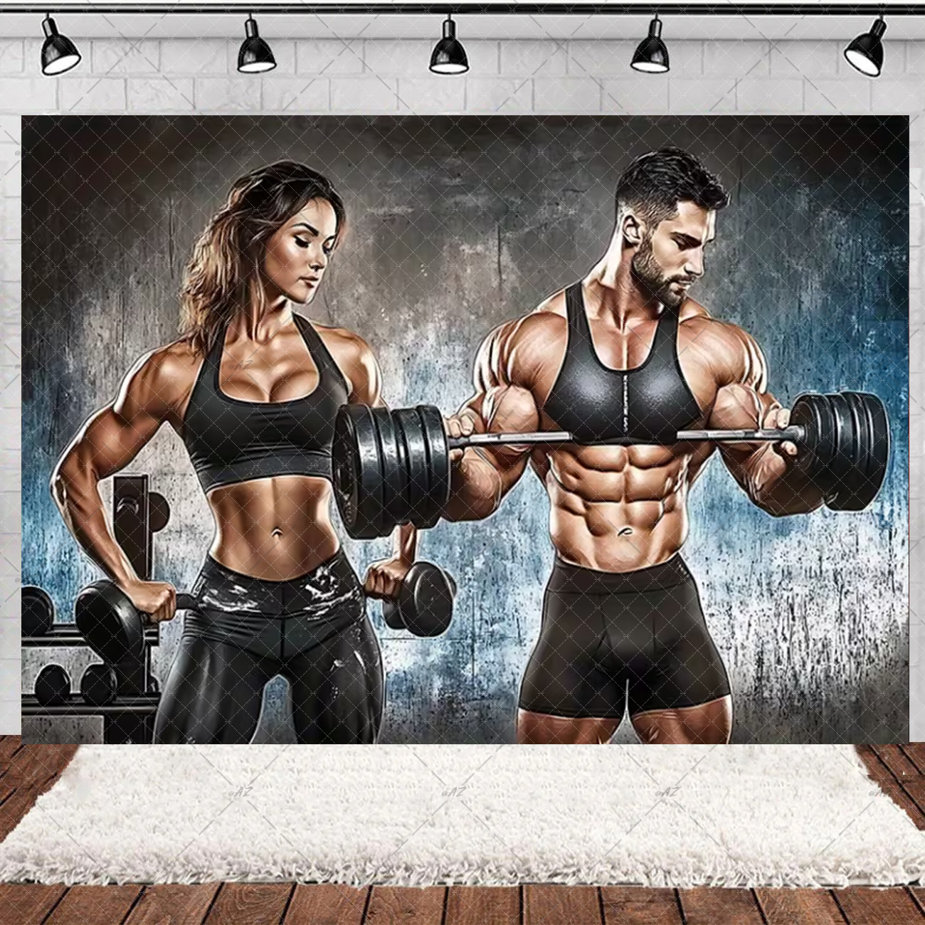 Fitness Weightlifting Gym Them - Home Gym Aesthetic บทวิจารณ์และราคา