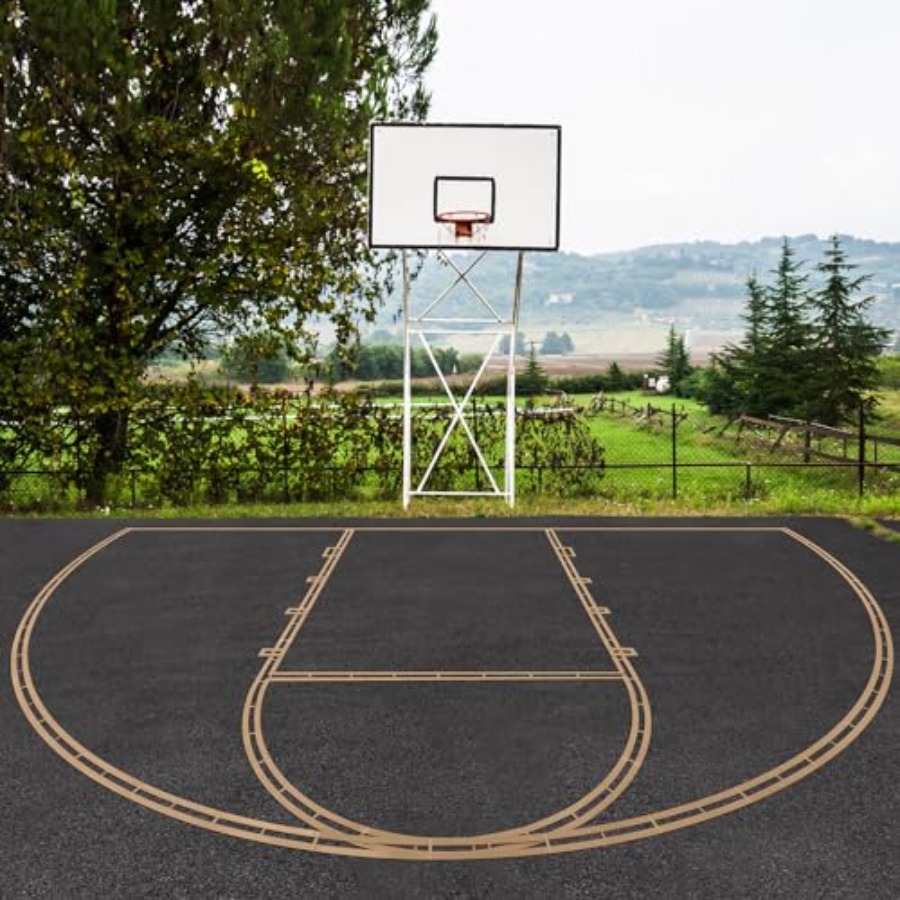 Basketball Court Stencil Kit M - Home Gym And Basketball Court บทวิจารณ์และราคา