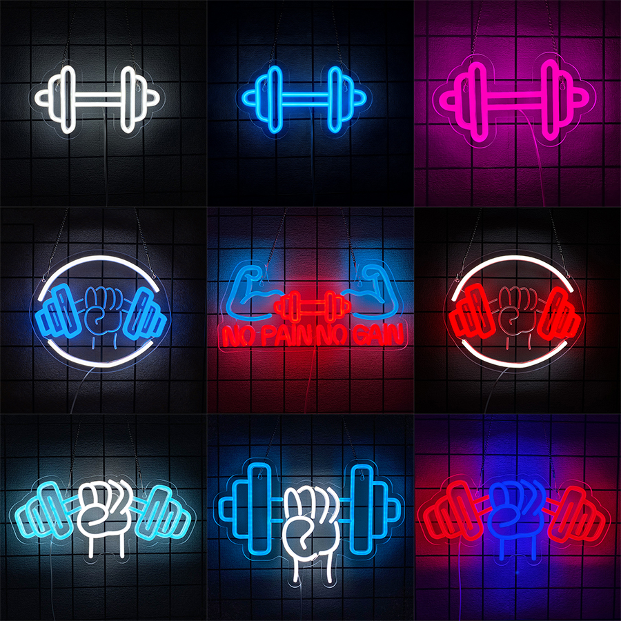 No Pain No Gain Neon Sign for  - Home Gym Aesthetic บทวิจารณ์และราคา