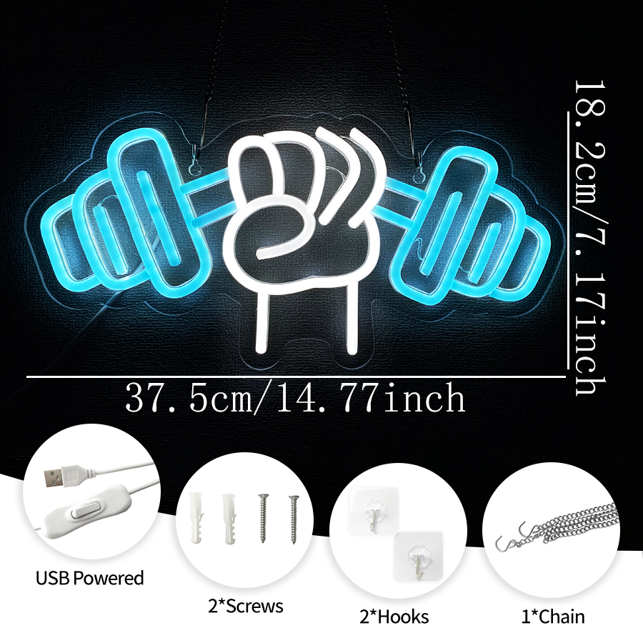 No Pain No Gain Neon Sign for  - Home Gym Aesthetic บทวิจารณ์และราคา