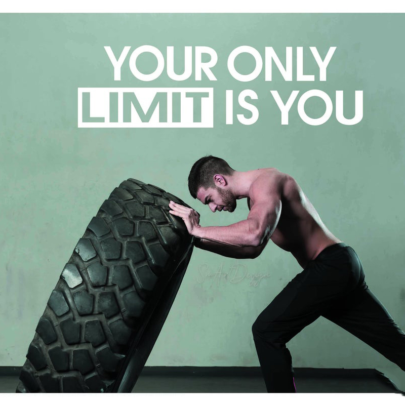 Your only limit is you - Wall  - Home Gym Aesthetic บทวิจารณ์และราคา